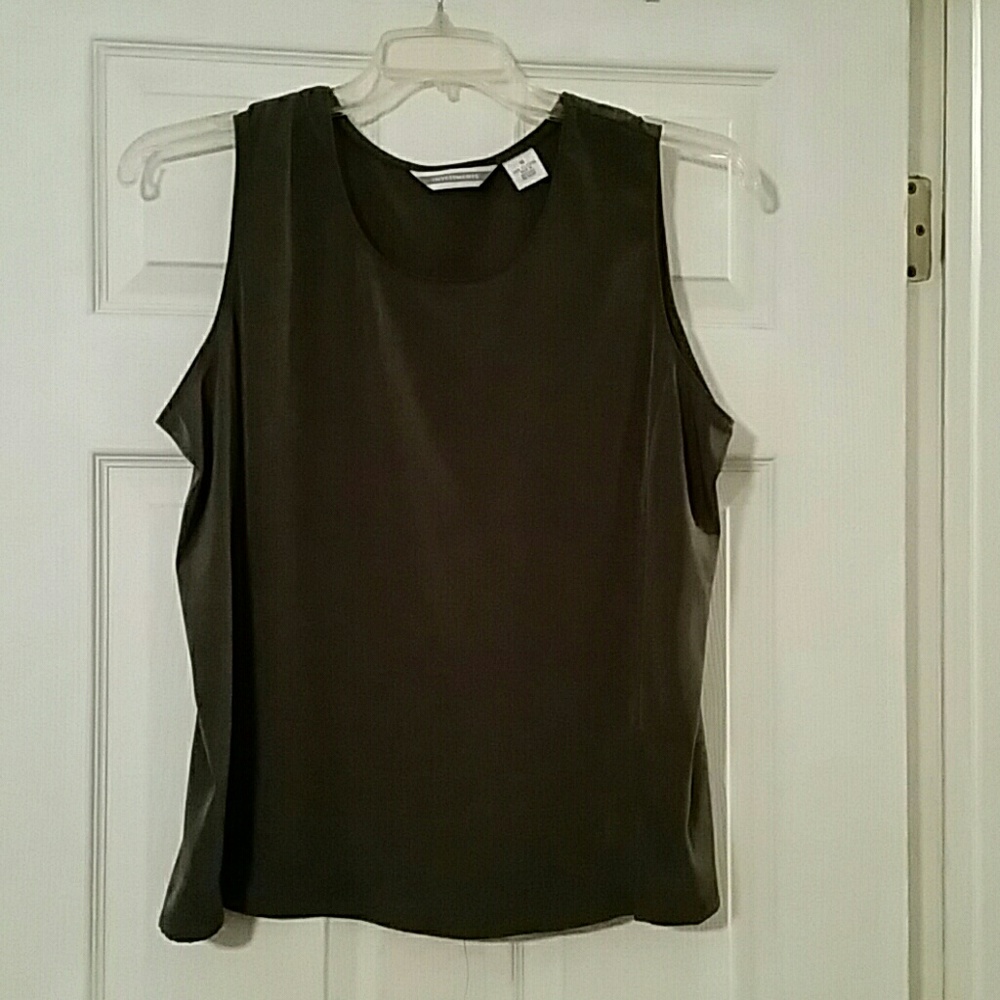 Investments sz 16 drk green dress tank
